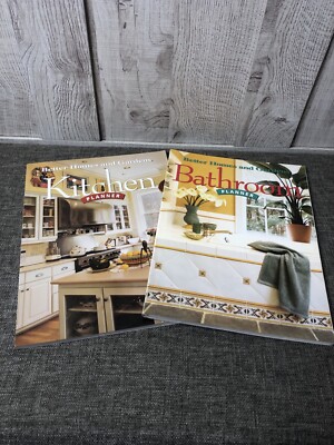 Better Homes & Gardens Bathroom Planner Kichen Planner Books (PB, 2002) Set of 2-image