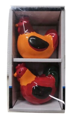 Mainstays Chicken Red Brown Orange Shakers 3