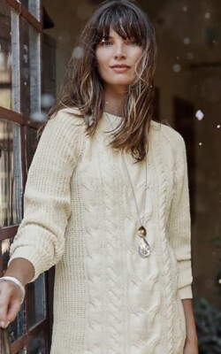 J Jill Sweater Women’s Size M Medium Cable Knit Crew Neck Tunic Cozy Chenille-image