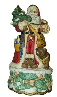 Vintage Plays Jolly Ole St. Nick Santa Claus 10’’ Figure 90's Porcelain-image