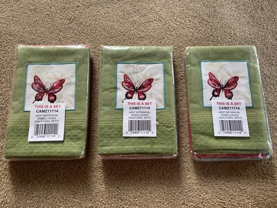 Design Imports Botanical Dish Towels - Butterfly Hummingbird Dragonfly-image