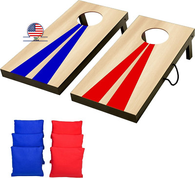 GoSports 2 ft x 1 Portable Size Cornhole Game Set with 6 Bean Bags -... -image