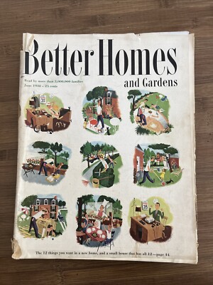 Better Homes & Gardens Magazine June 1948 Mid Century Decor Vintage Ads Recipes-image