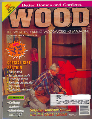 BETTER HOMES & GARDENS WOOD MAGAZINE NOV 1994 PATTERNS! SPECIAL GIFT SECTION VG-image