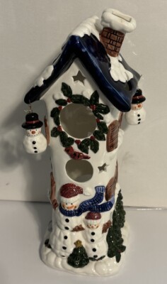 2001 BAND Designs Christmas Cozy Lights Snowmen House-image