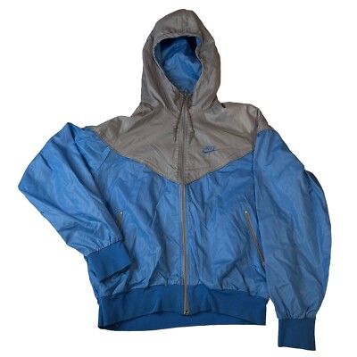 Vintage Nike Nylon Jacket Large Colorblock Full Zip Windbreaker Y2K Lightweight-image