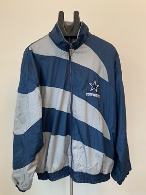 Vintage NFL Experience Dallas Cowboys Jacket Pro Player Wind Breaker Size Large-image