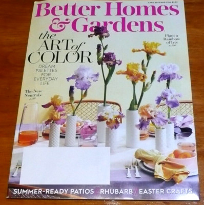 Better Homes & Gardens Mag Apr 2019 the Art of Color / Rhubarb / Easter Crafts +-image