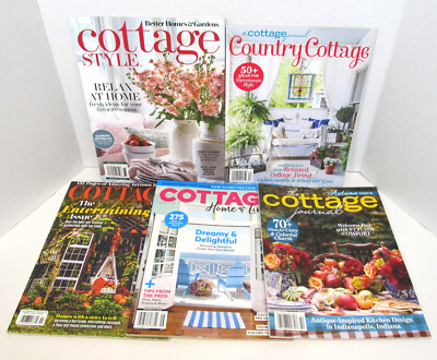 Lot of 5 COTTAGE MAGAZINES The Cottage Journal BUNGALOWS Style Home Living-image