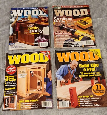 Lot of (4) - Vintage WOOD Magazines by Better Homes and Gardens - Lot #1328-image