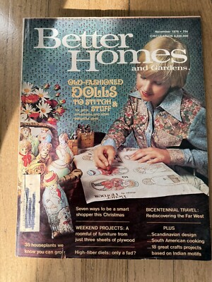 Vintage Better Home and Gardens Magazine Nov 1976 Old-Fashioned Dolls-image