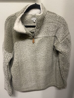 Warm And Cozy Sherpa Half Zip Sweater, Large-image