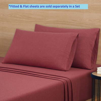 Mainstays Jersey Extra Soft Pillowcase Set, Standard/Queen, Red Sedona, 2 Piece-image