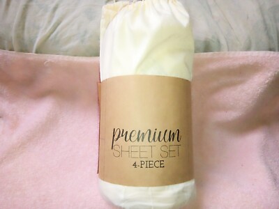 New ienjoy Premium Bed Sheet Set - Full Size - 4 PC- 1 fitted- 1 flat - 2 Pillow-image