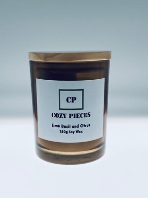Cozy Pieces *NEW* scented candles - Lime Basil & Citrus-image