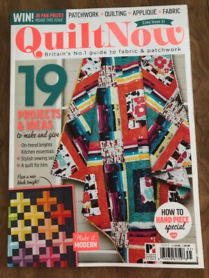 Quilt Now Magazine~Cosy Issue 31~Patchwork,Quilting,Appliqué & Fabric-image