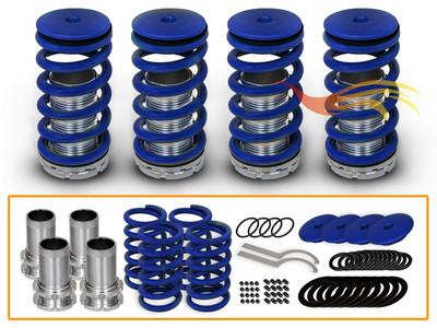 BLUE Front Rear Lower Adjustable Coilover Springs For 98-02 Accord/97-01 Prelude-image
