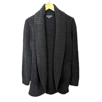 Barefoot Dreams Cozy Chic Knits Cardigan Open Womens Sweater Small Dark Gray-image