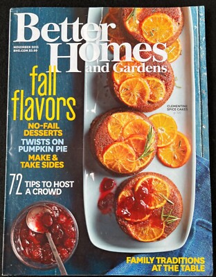 Better Homes and Gardens Magazine - November 2015 Fall Flavors Family Traditions-image