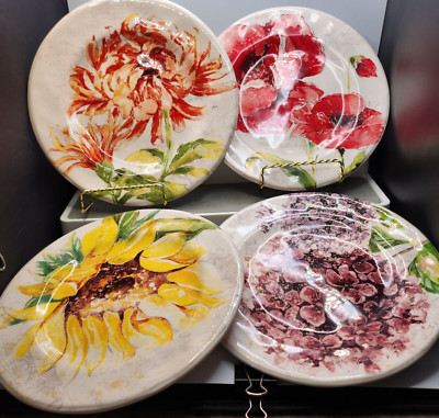 🔥 (4) Pier 1 Imports FLORAL BLOOMS 8.5