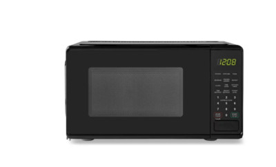 Mainstays 0.7 Cu ft Countertop Microwave Oven, 700 Watts, Black-image