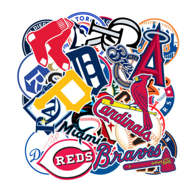 Complete 30 MLB Baseball Teams Logo Decals Stickers for Luggage/Laptop-image