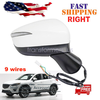 Right Side Mirror for 2015-2016 MAZDA CX-5 with Signal BSM Power Fold 9pin-image