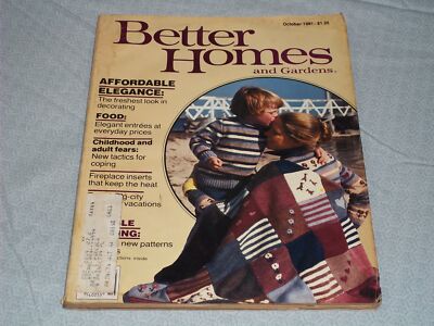 1981 OCTOBER BETTER HOMES & GARDENS MAGAZINE - AFFORDABLE ELEGANCE - H 4079-image