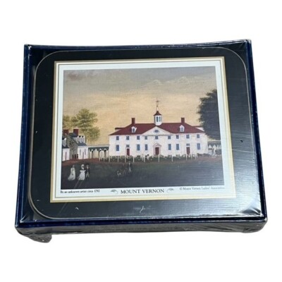 Vintage American Pennyroyal Mount Vernon Coasters by Design Imports Internationa-image