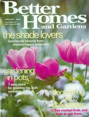 2000 Better Homes & Gardens Magazine: Shade Lovers Perennials/Gardening in Pots-image