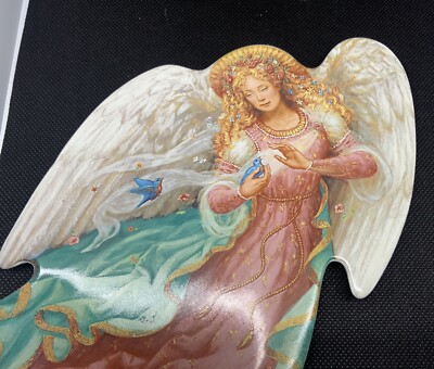 Bradford Exchange Spring's Blossom Angel Plate 1997 Edgar Jerins-image