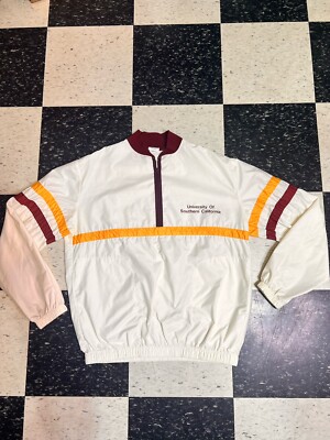 Vintage 80s University Of Southern California JJ Macintyre Racing Windbreaker XL-image