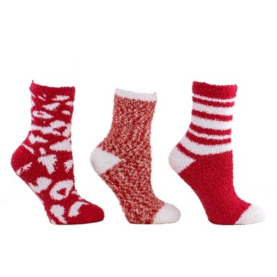 Aromasoles Essential Oil Infused Warm Cozy Slipper Socks, 3 Pack, Vanilla & Shea-image