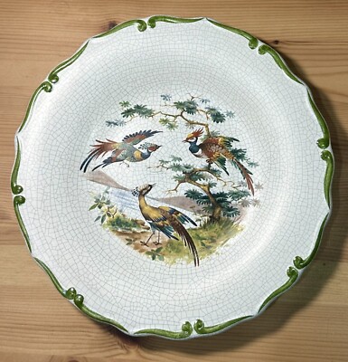 Vintage Meiselman Imports Hand Painted Made In Portugal Bird Plate G318-image