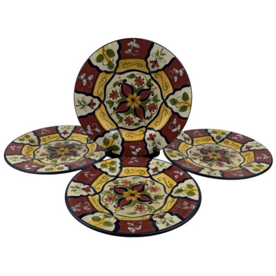 Pier 1 Imports Vallarta Salad Dessert Plates Lot of 4 Vintage 9