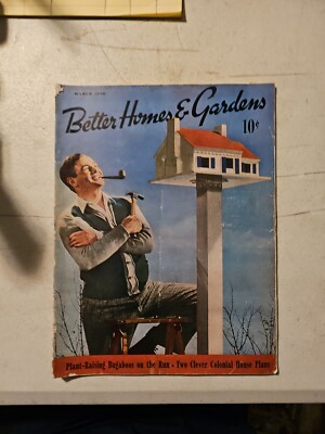 Vintage MAR 1940 Better Homes and Gardens Magazine - Built Bird House Cover-image