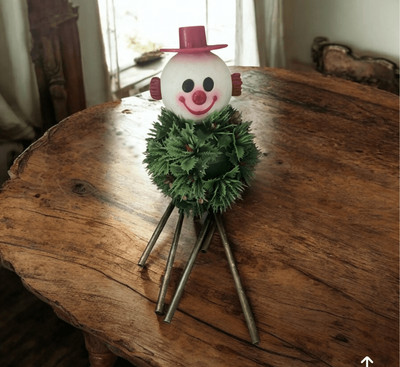 Vintage christmas hong kong plastic snowman wind chimes-image