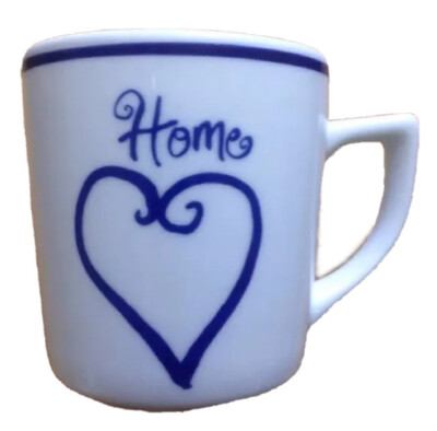 1990s STARBUCKS COFFEE MUG, ROSANNA IMPORTS, HOME IS WHERE THE HEART IS DESIGN-image