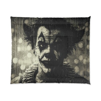 King Size Comforter Haunted House Clown Scary Horror Halloween Insane Metal Band-image