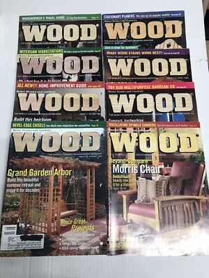 Lot of *8* WOOD MAGAZINE Better Homes & Gardens 1999 Woodworking Tips-image