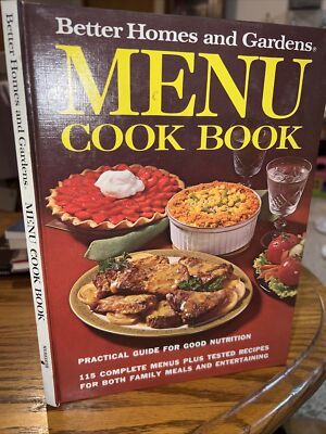 BETTER HOMES AND GARDENS MENU COOK BOOK 1972 1st/2nd-image