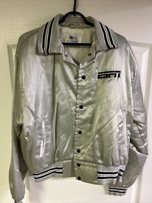 ESPN The Fishin' Hole Vintage Satin Jacket West Wind XL Jerry McKinnis-image