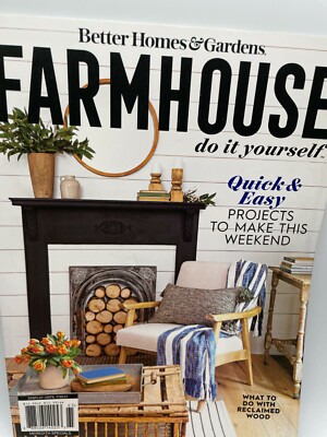 Better Homes & Garden FARMHOUSE do it yourself Quick& Easy Projects to Make this-image