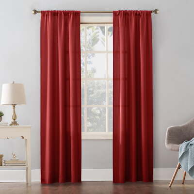 Mainstays Textured Solid Rod Pocket Curtain, Single Panel, 38
