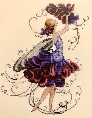 Nora Corbett Sweet Pea Cross Stitch Pattern Wichelt Imports Pixie Couture NEW-image