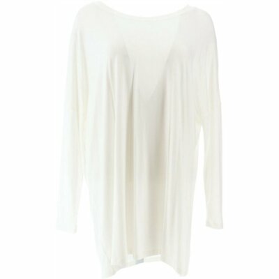 Soft Cozy Loungewear Ribed Long Slv Boxy Top Women's, S-image