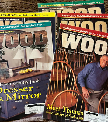 Vintage WOOD Magazines by Better Homes and Gardens 1998 Lot of Five (5)-image