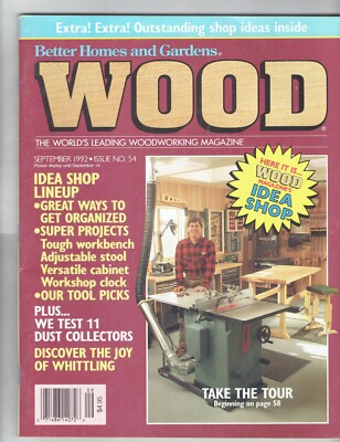 Better Homes and Gardens Wood Back Issue Magazine September 1992 Issue 54-image