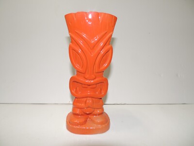 MUNKTIKI IMPORTS ORANGE BOXHEAD TIKI MUG DESIGNED BY DAVE BURKE 2017-image