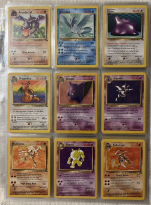 Pokemon Complete Fossil Unlimited Non Holo Set 47 Cards 16-62 Never Played NM/M-image